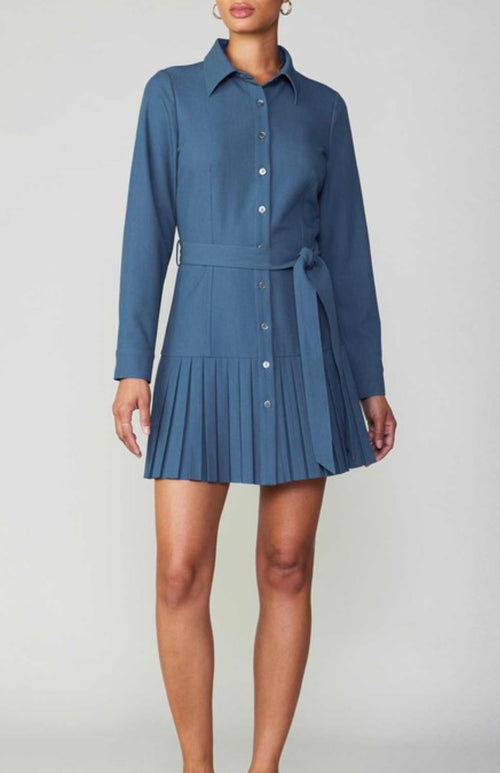 Pleated button down & trouser set.