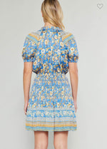 Border printed dress