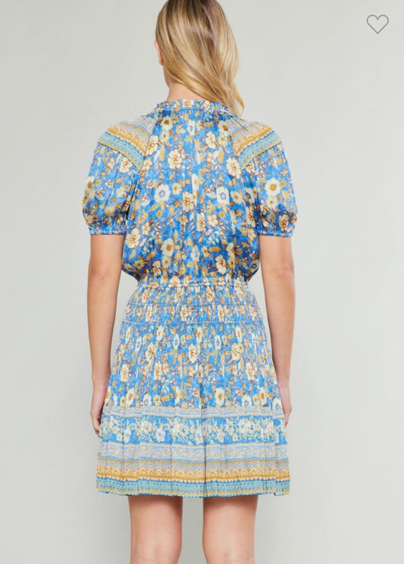Border printed dress