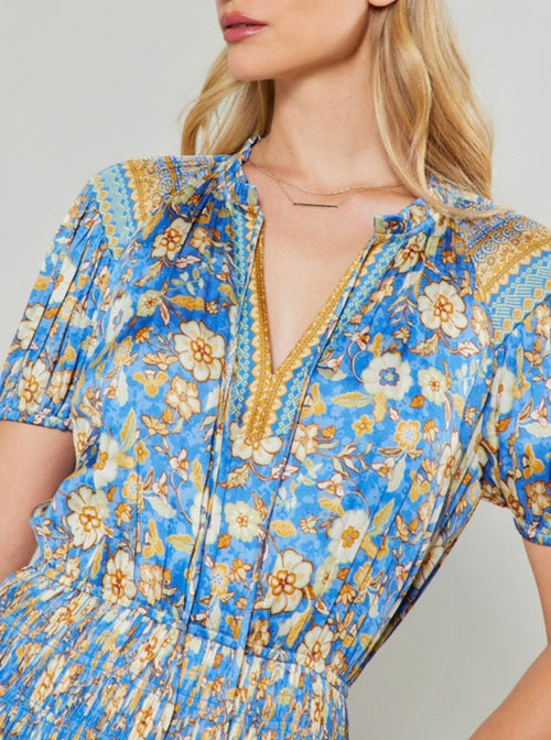 Border printed dress