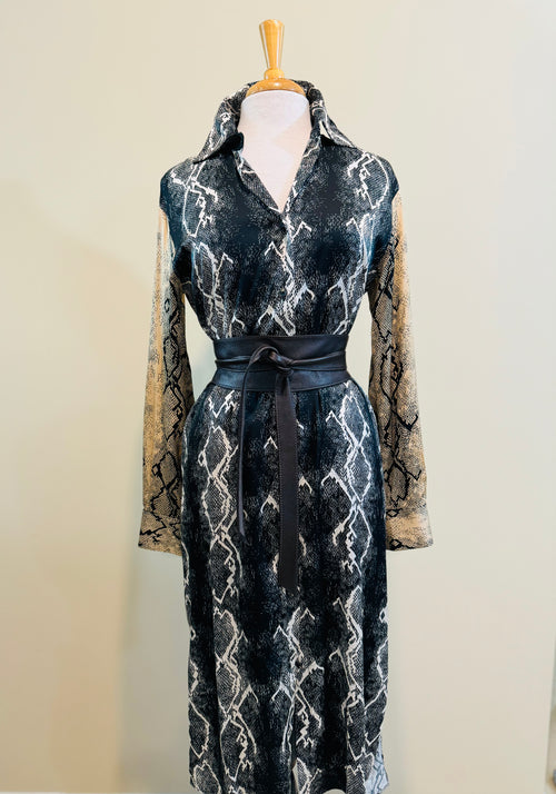 Snakeskin Print Dress