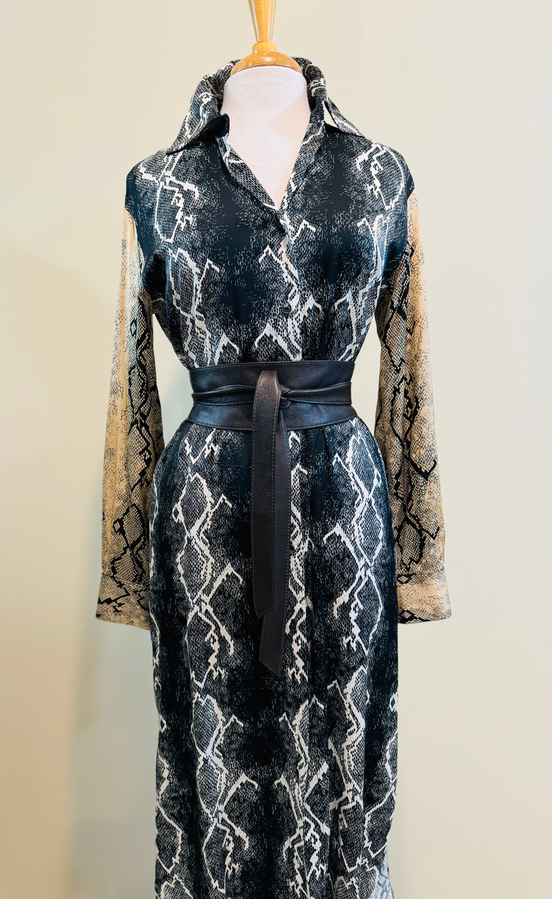 Snakeskin Print Dress