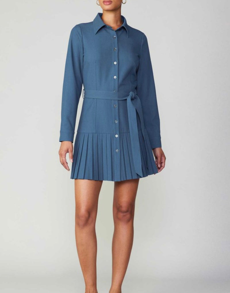 Pleated button down & trouser set.