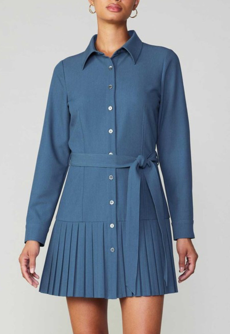 Pleated button down & trouser set.