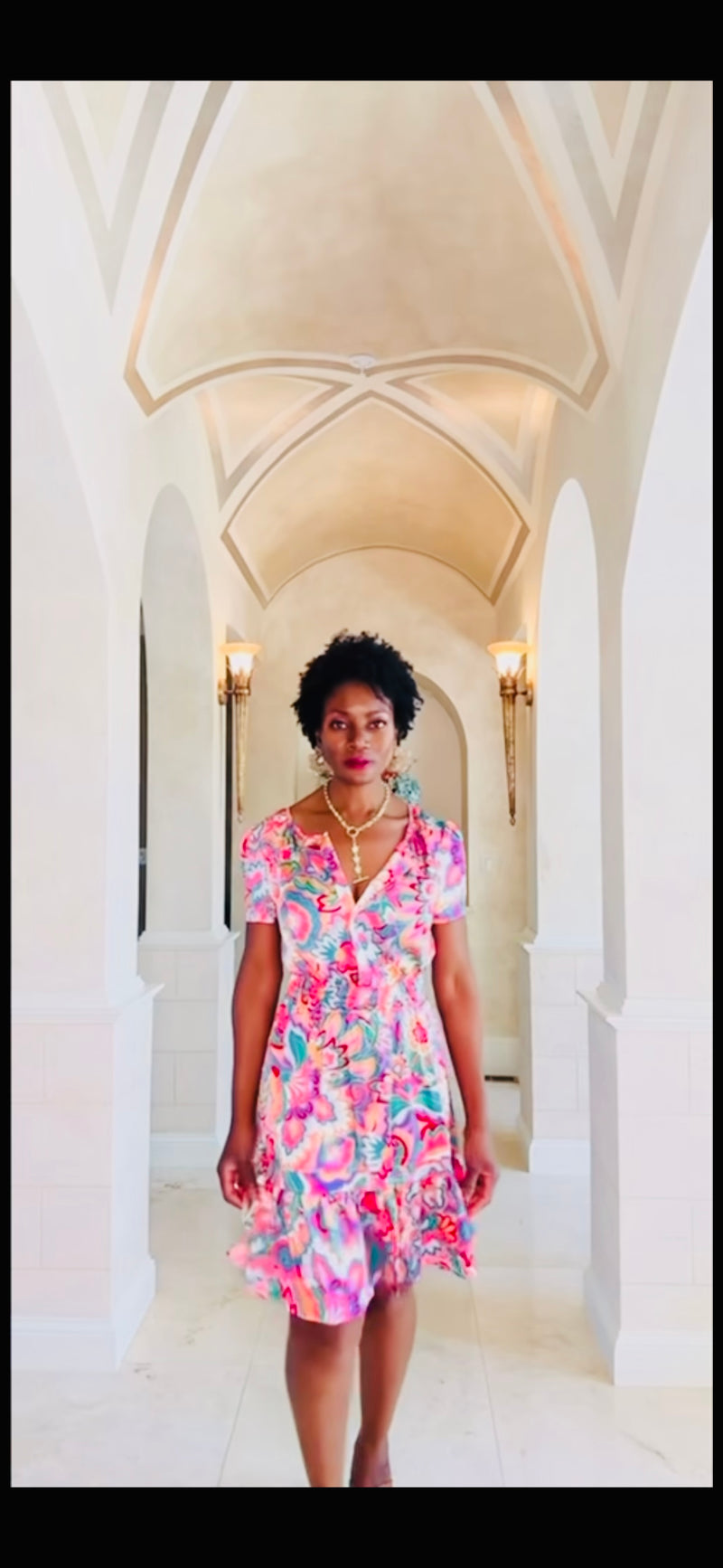 Floral mini dress