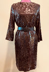 Brown sequin dress