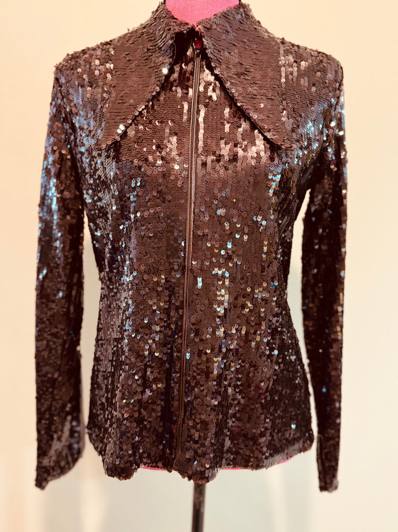 Brown sequin jacket