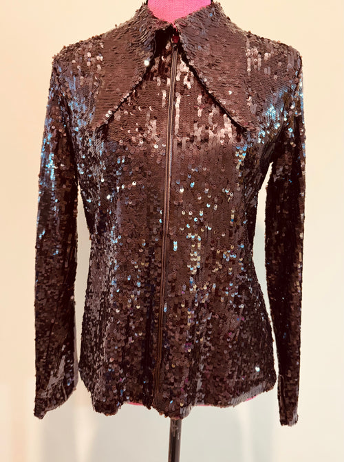 Brown sequin jacket