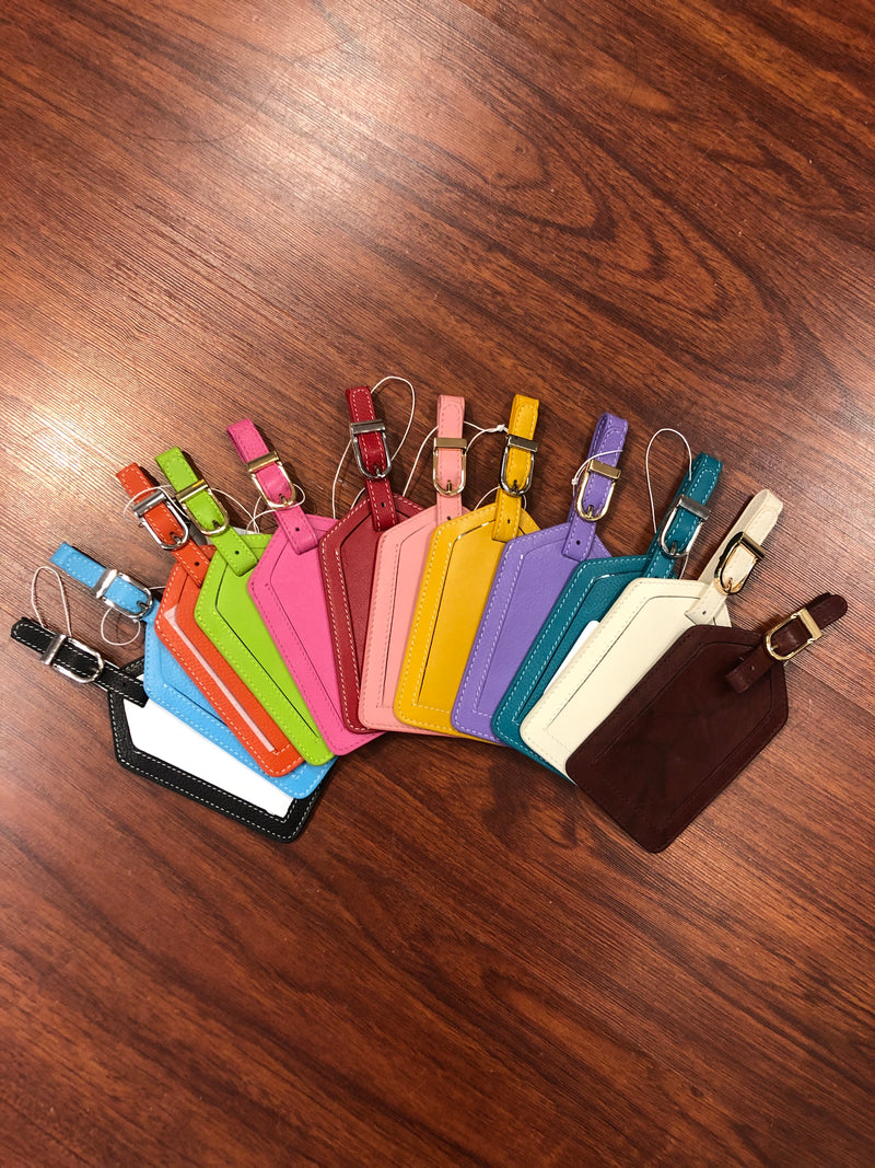 Italian Leather Luggage tags