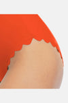 V-Neck Ripple One Piece Swimsuit