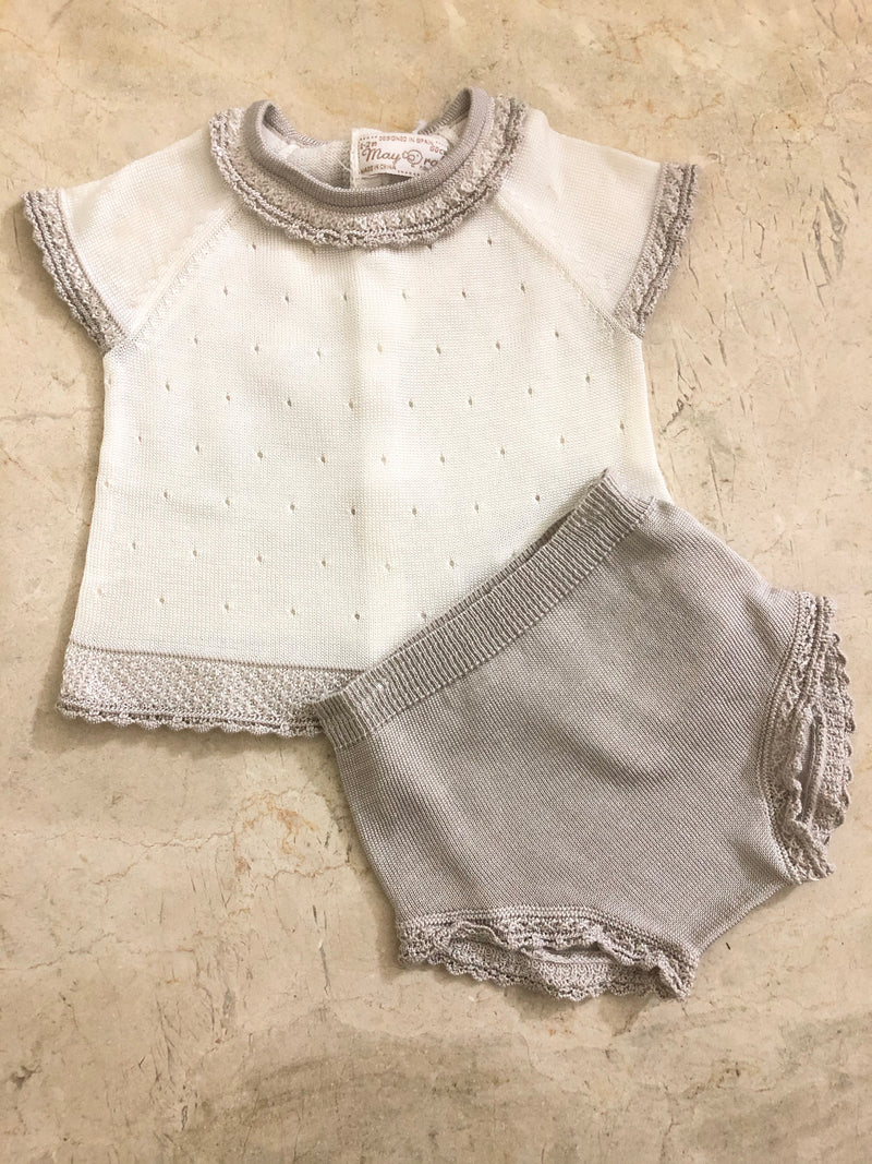 Knit shirt set
