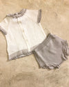 Knit shirt set