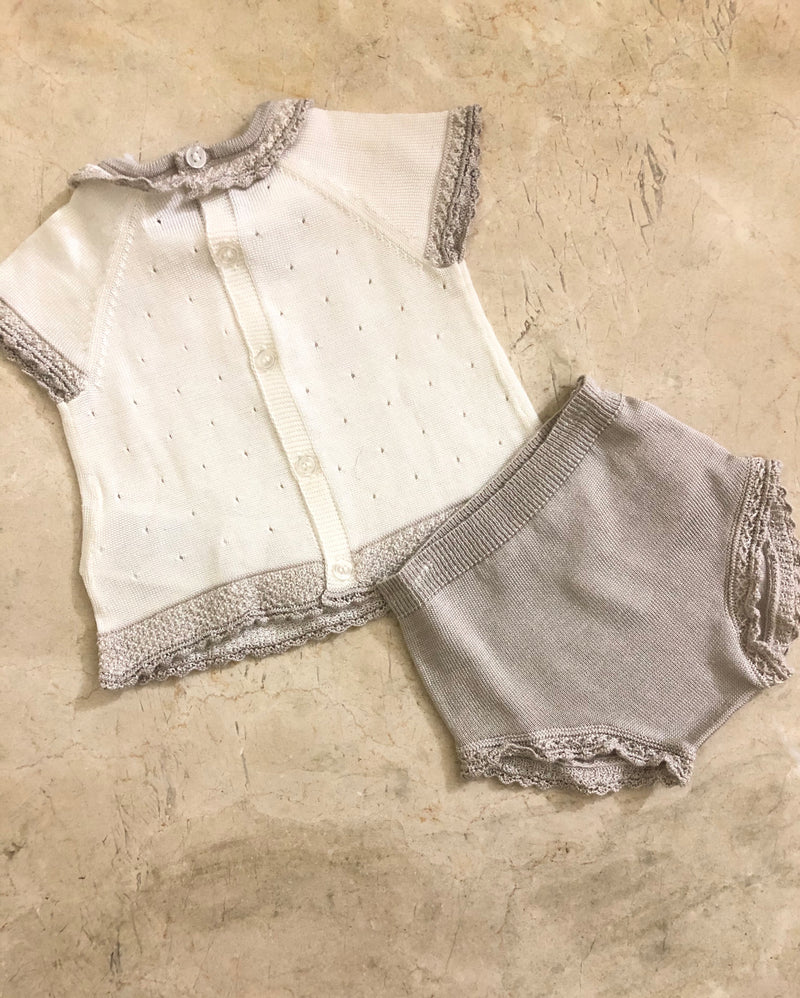 Knit shirt set