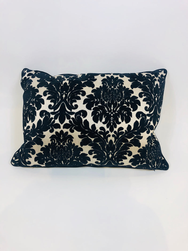 Oblong Black swirl pillow