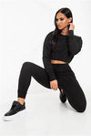 Crop Top Jogger Sweat Suit