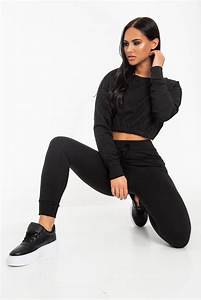 Crop Top Jogger Sweat Suit