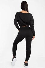 Crop Top Jogger Sweat Suit